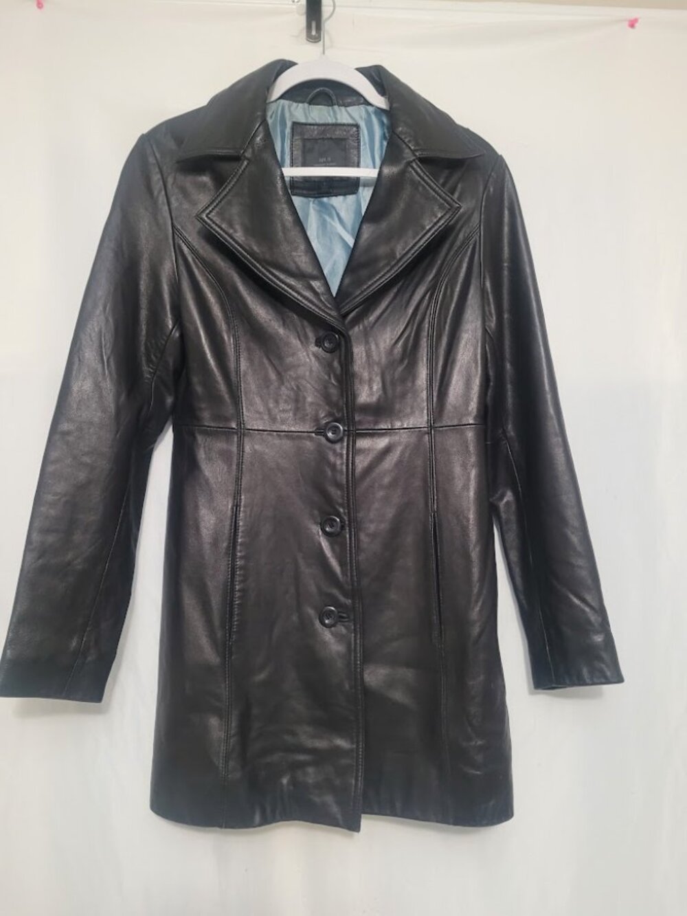 APT 9 Lambskin Leather Trench Coat